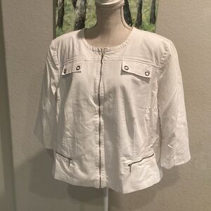Roz & Ali White Utility Jacket